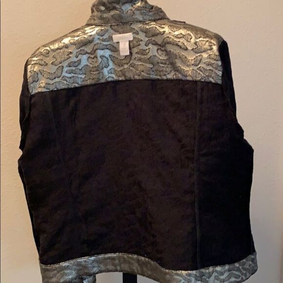 CHICO’S SILVER/BLACK JACKET - Picture 11 of 12